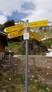 Signpost at Alp Mädems