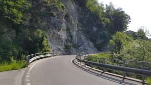 Walking along the road towards Andiast