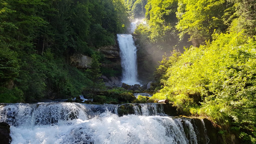 The view of the waterfalls