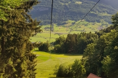 View from the gondola of Bergbahn Schönhalden