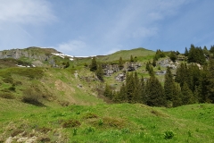 Looking up towards Guscha