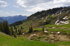 Looking across the valley towards the edge of the Pizol region