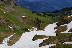 The view from Chammhüttli back down into the valley