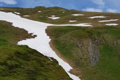 The view from Chammhüttli towards the ridge leading to Guscha