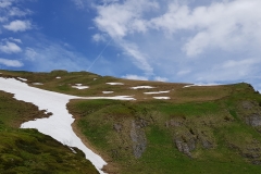 The view from Chammhüttli towards the ridge leading to Guscha