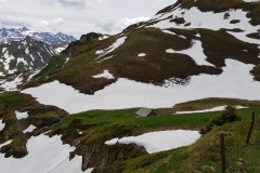 Looking back from the path up to the ridge