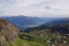 Looking down into the valley