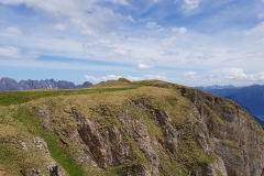 The view from the top of the ridge looking towards the summit of Guscha