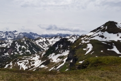 The view from the top of the ridge looking towards the Pizol region