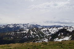 The view from the top of the ridge looking towards the Pizol region.