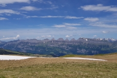 The view from the top of the ridge looking towards Flumsberg