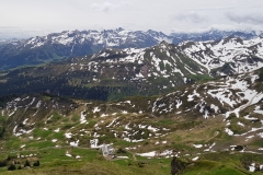 Looking down from the ridge