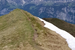 Looking along the ridge from the summit of Guscha