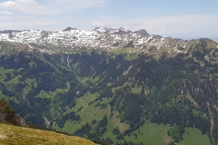 Looking down into the valley from the summit of Guscha