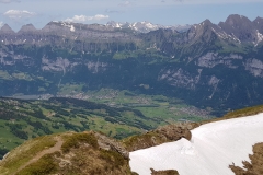 Looking down into the valley from the summit of Guscha