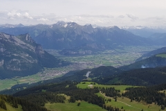 Looking down into the valley from the summit of Guscha