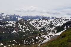 The view towards Pizol from the summit of Guscha
