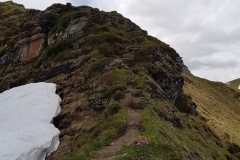 Looking back up towards the summit of Guscha