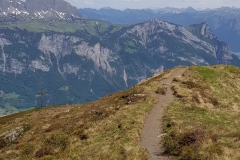 Looking along the trail down from Guscha