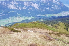 The trail running along the remainder of the ridge