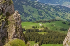 Looking across the valley at the mountains of Flumserberg