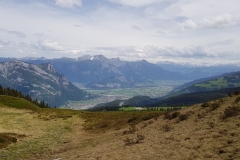 Looking across the valley towards the mountains of  Liechtenstein