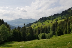 Looking back across the valleys